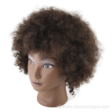 Cabeza de entrenamiento de práctica de muñeca de peluquería de maniquí de pelo afro